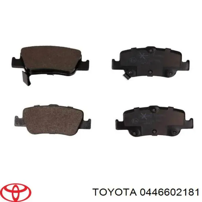 Okładziny (klocki) do hamulców tarczowych tylne Toyota 0446602181 cena, od 21,15 USD