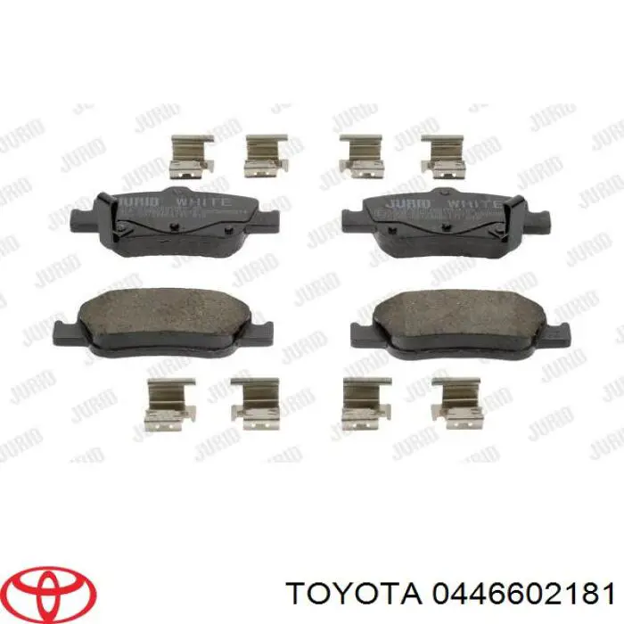 Do koszyka 0446602181 Toyota Okładziny (klocki) do hamulców tarczowych tylne