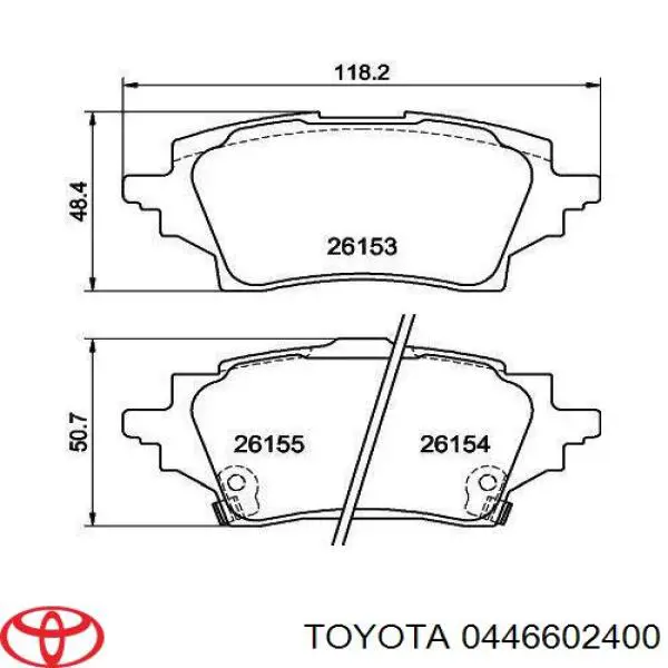 Okładziny (klocki) do hamulców tarczowych tylne Toyota Yaris (P21)