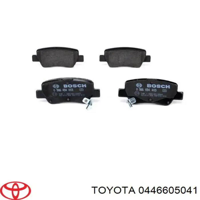 0446605041 Toyota Okładziny (klocki) do hamulców tarczowych tylne