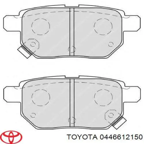 Okładziny (klocki) do hamulców tarczowych tylne 0446612150 Toyota