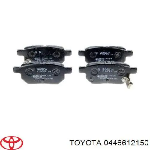 Okładziny (klocki) do hamulców tarczowych tylne 0446612150 Toyota