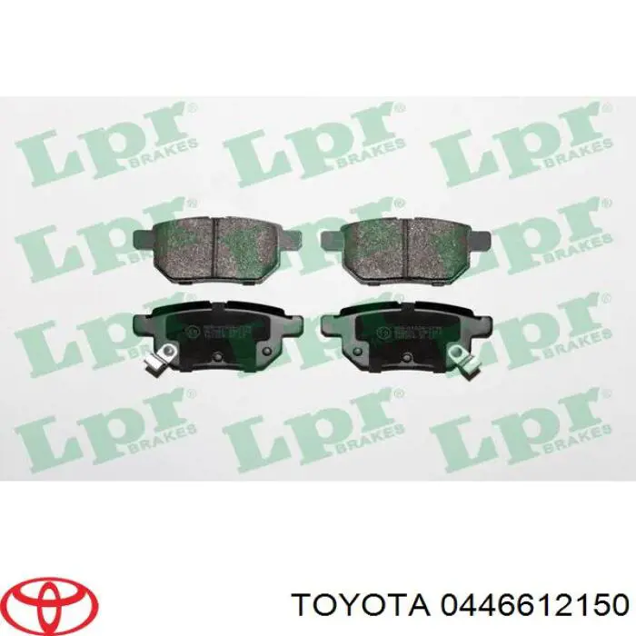 Do koszyka 0446612150 Toyota Okładziny (klocki) do hamulców tarczowych tylne