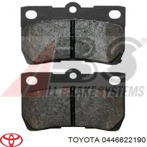 0446622190 Toyota Okładziny (klocki) do hamulców tarczowych tylne