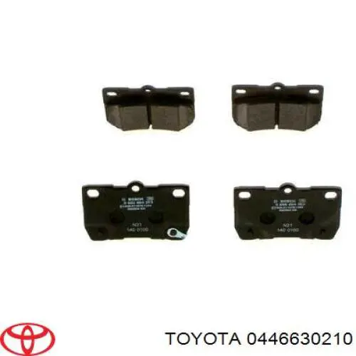 0446630210 Toyota Okładziny (klocki) do hamulców tarczowych tylne