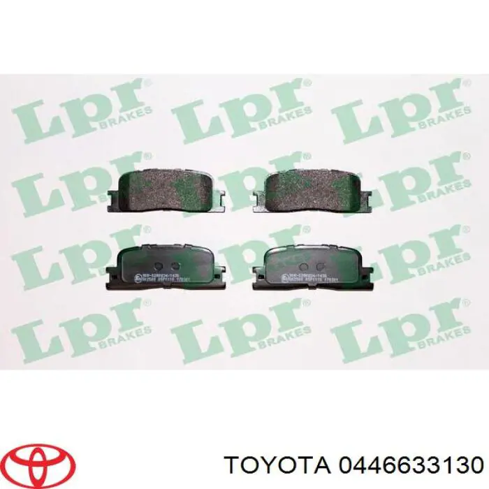 0446633130 Toyota Okładziny (klocki) do hamulców tarczowych tylne