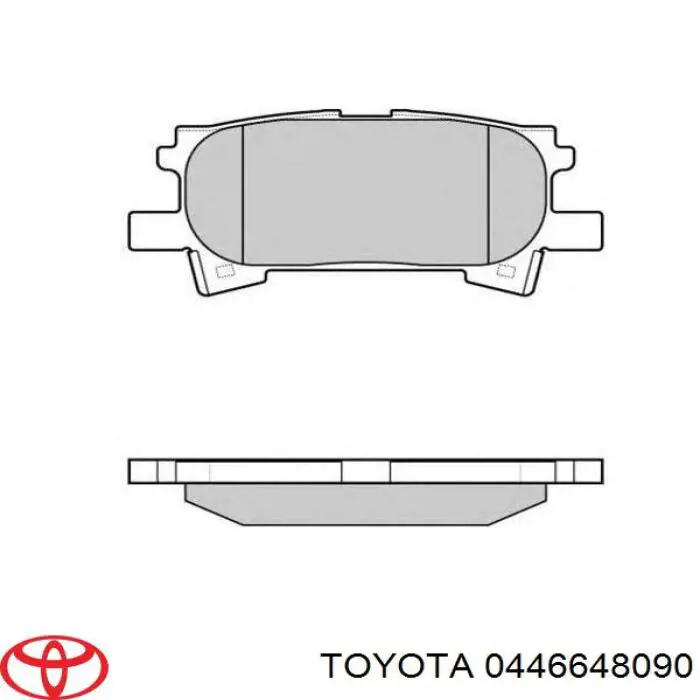 Okładziny (klocki) do hamulców tarczowych tylne 0446648090 Toyota