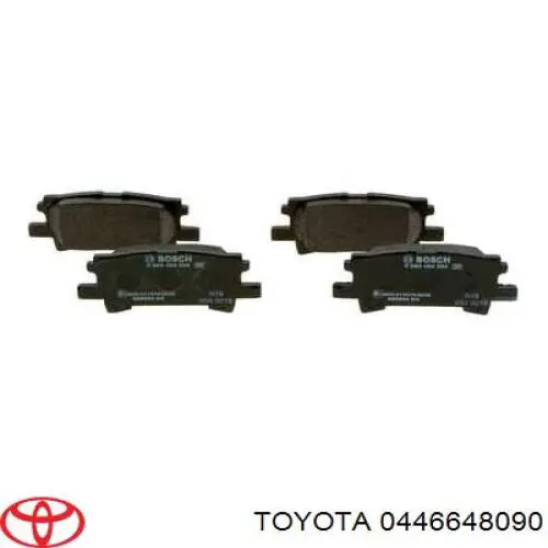 Okładziny (klocki) do hamulców tarczowych tylne Toyota 0446648090