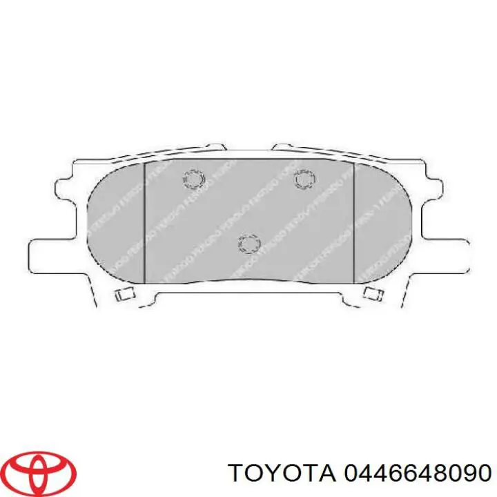 Okładziny (klocki) do hamulców tarczowych tylne Toyota 0446648090 cena, od 29,86 USD
