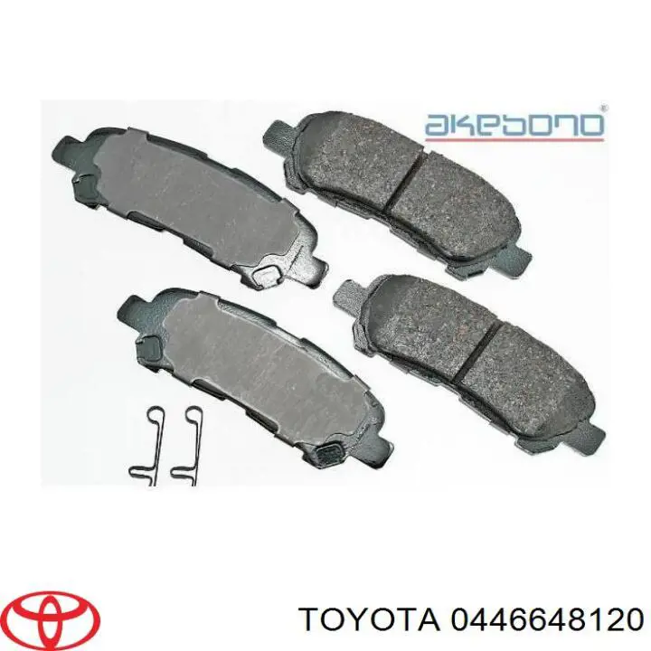 0446648120 Toyota Okładziny (klocki) do hamulców tarczowych tylne