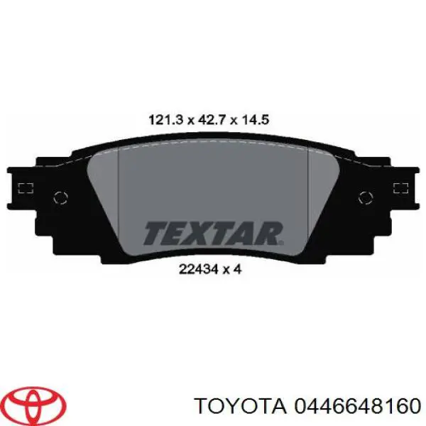 Okładziny (klocki) do hamulców tarczowych tylne Toyota 0446648160 cena, od 26,84 USD