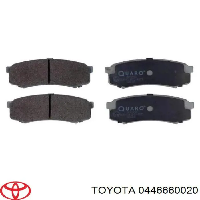Do koszyka 0446660020 Toyota Okładziny (klocki) do hamulców tarczowych tylne