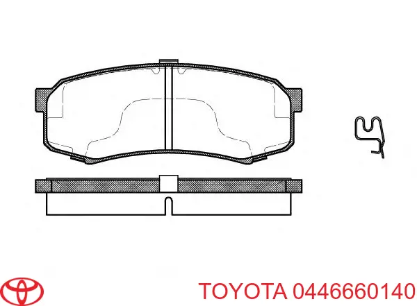 Okładziny (klocki) do hamulców tarczowych tylne Toyota 0446660140 cena, od 20,92 USD