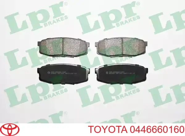 Okładziny (klocki) do hamulców tarczowych tylne Toyota 0446660160 cena, od 22,60 USD