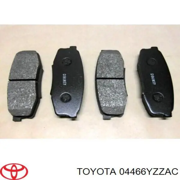 04466YZZAC Toyota Okładziny (klocki) do hamulców tarczowych tylne