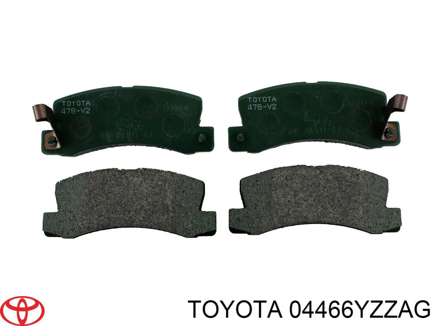 Okładziny (klocki) do hamulców tarczowych tylne Toyota 04466YZZAG cena, od 23,52 USD