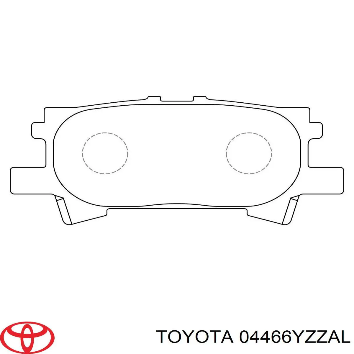 04466YZZAL Toyota Okładziny (klocki) do hamulców tarczowych tylne