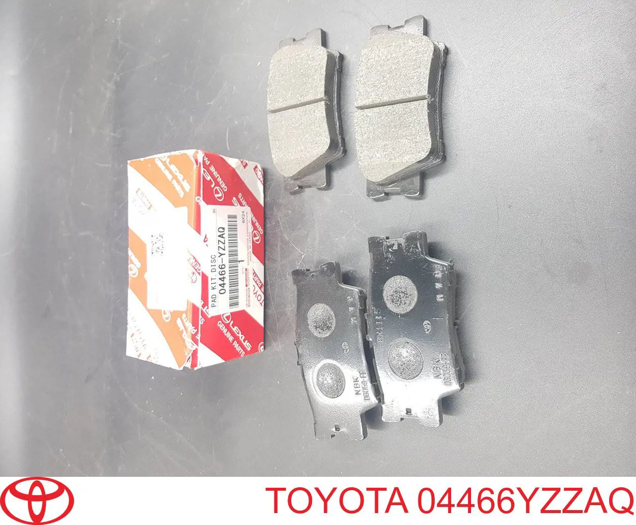 04466YZZAQ Toyota Okładziny (klocki) do hamulców tarczowych tylne