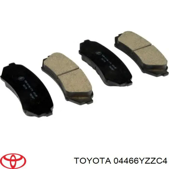 04466YZZC4 Toyota Okładziny (klocki) do hamulców tarczowych tylne