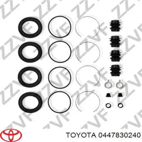 Do koszyka 0447830240 Toyota Zestaw naprawczy zacisku hamulcowego przedniego