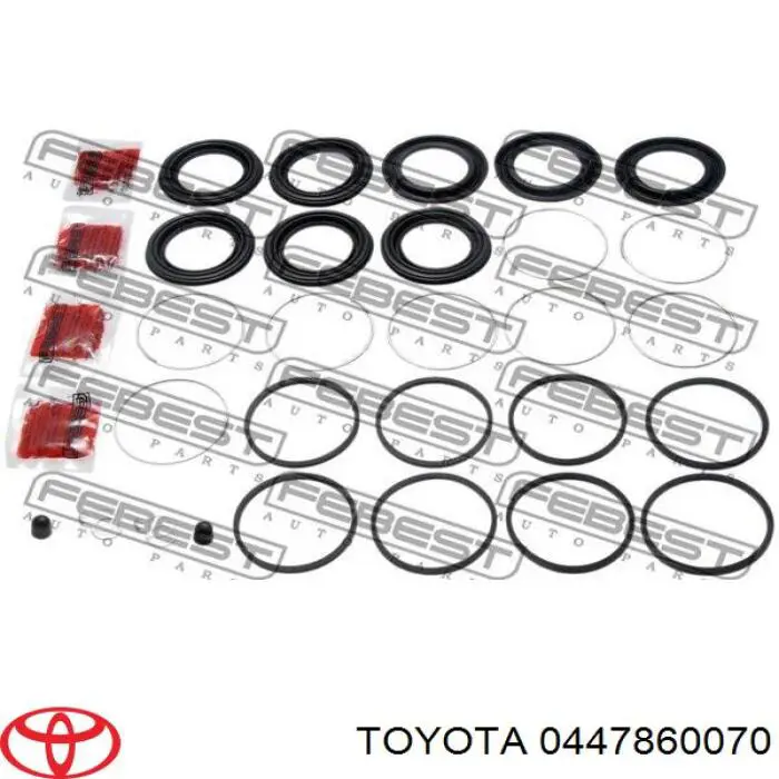 0447860070 Toyota Zestaw naprawczy zacisku hamulcowego przedniego