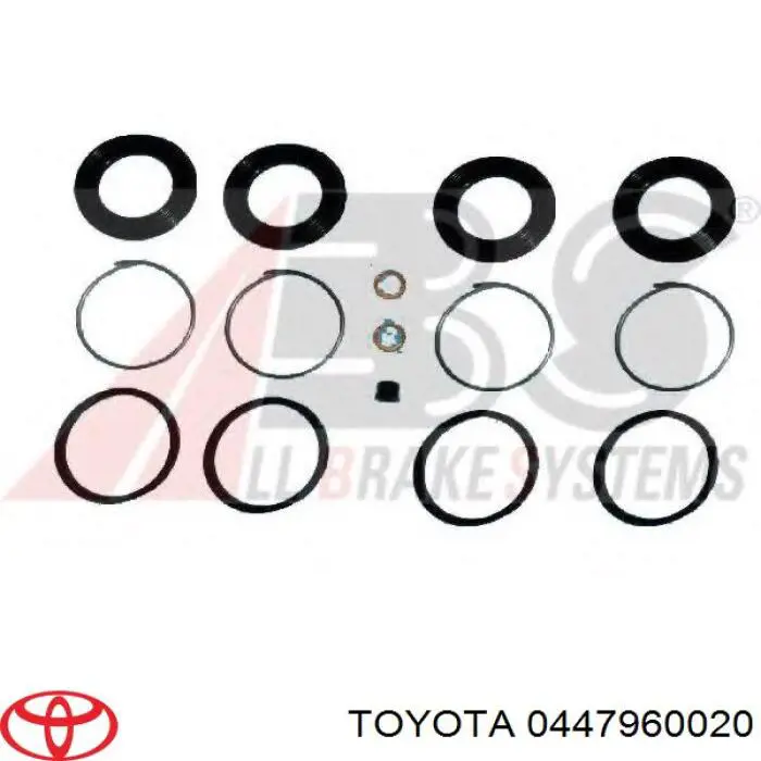 0447960020 Toyota Zestaw naprawczy zacisku hamulcowego przedniego