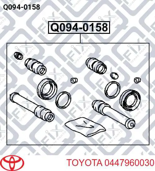 Zestaw naprawczy zacisku hamulcowego tylnego Toyota 0447960030 cena, od 14,51 USD