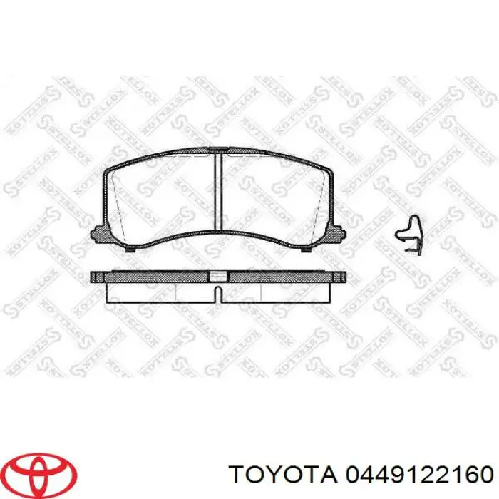 Klocki hamulcowe przednie tarczowe Toyota 0449122160 cena, od 90,19 USD