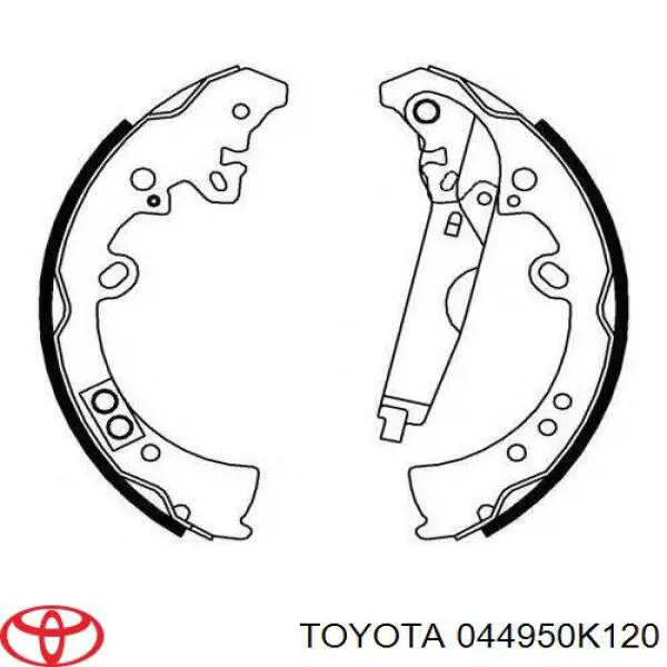 044950K120 Toyota Klocki hamulcowe tylne bębnowe