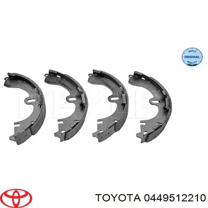 Do koszyka 0449512210 Toyota Klocki hamulcowe tylne bębnowe