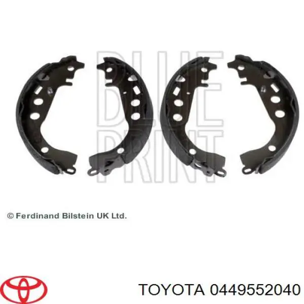 Klocki hamulcowe tylne bębnowe Toyota 0449552040 cena, od 28,07 USD
