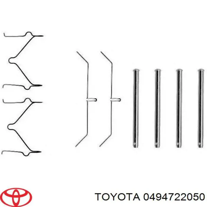 Zestaw sprężyn do mocowania tylnych klocków tarczowych Toyota 0494722050 cena, od 13,91 USD