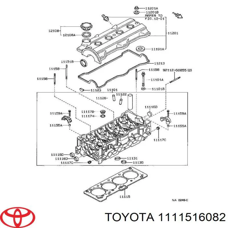 Uszczelka głowicy cylindrów Toyota 1111516082 cena, od 21,19 USD