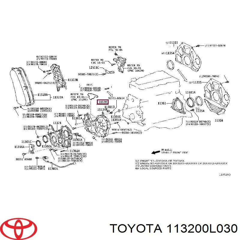 113200L030 Toyota pompa oleju