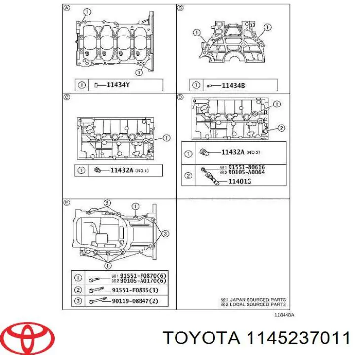 1145237011 Toyota Prowadnica bagneta-wskaźnika poziomu oleju w silniku