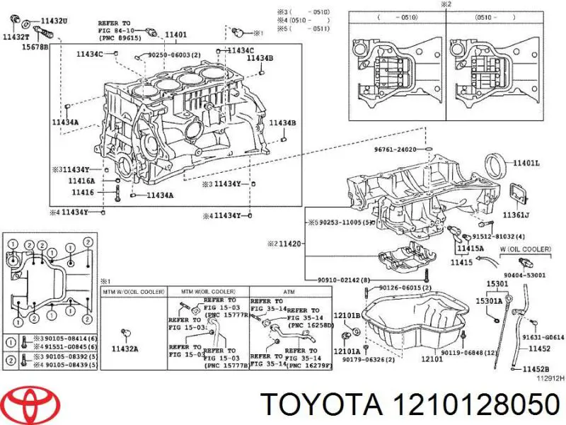 Do koszyka 1210128050 Toyota Miska olejowa silnika
