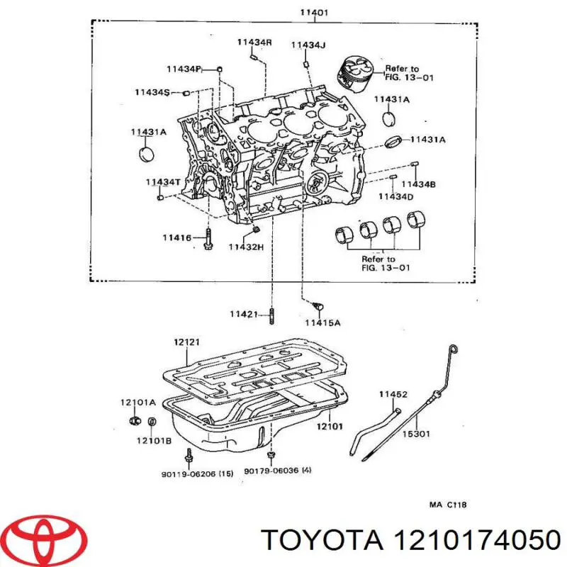 Miska olejowa silnika Toyota 1210174050 cena, od 86,04 USD