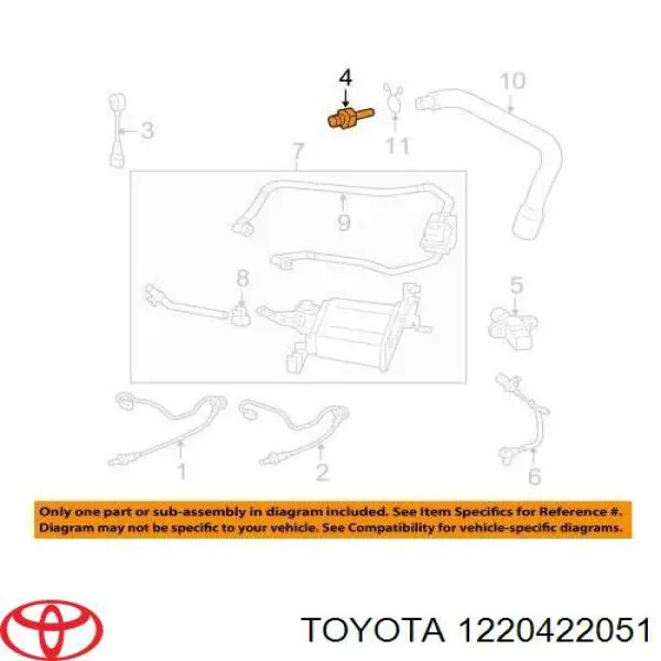 Zawór PCV odpowietrzający silnik Toyota 1220422051 cena, od 14,27 USD