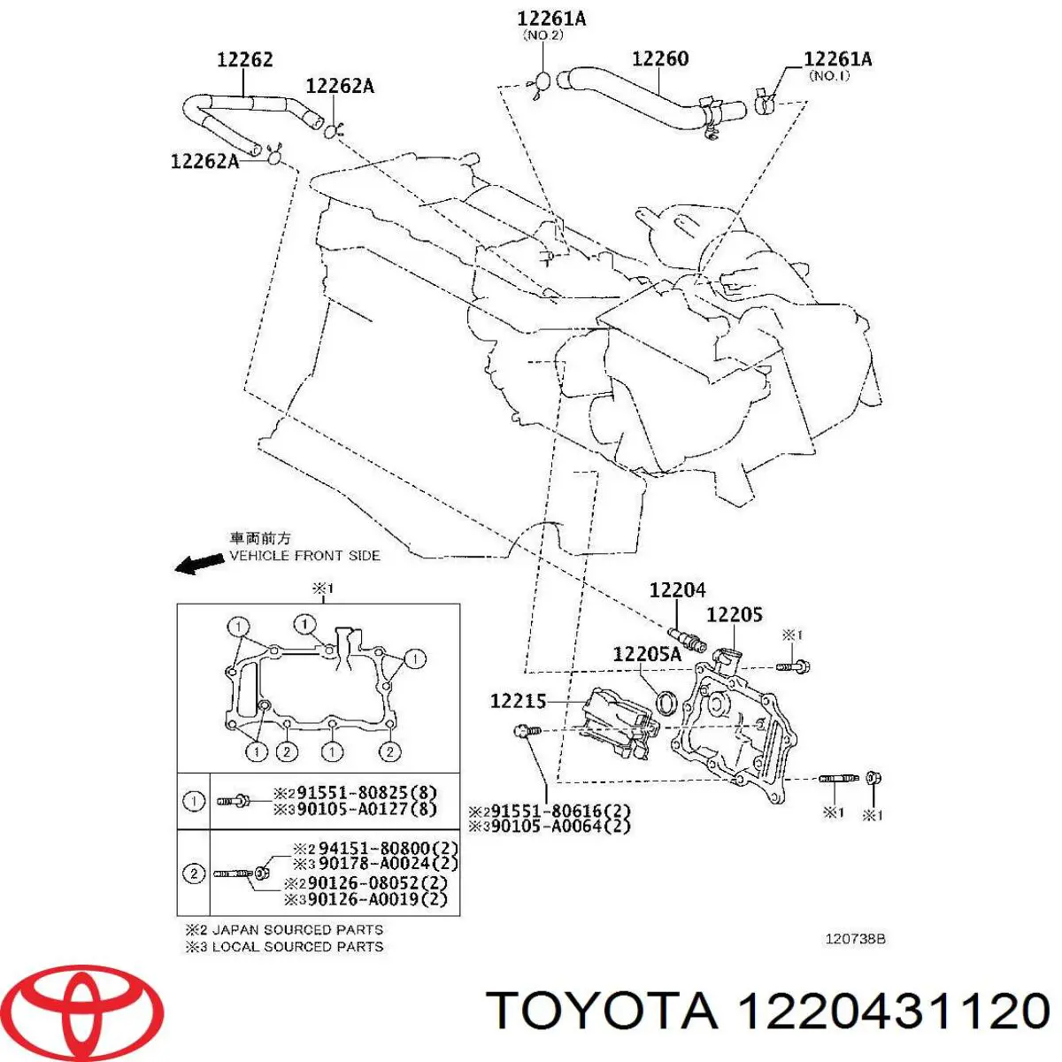  Toyota 1220431120 cena, od 12,56 USD