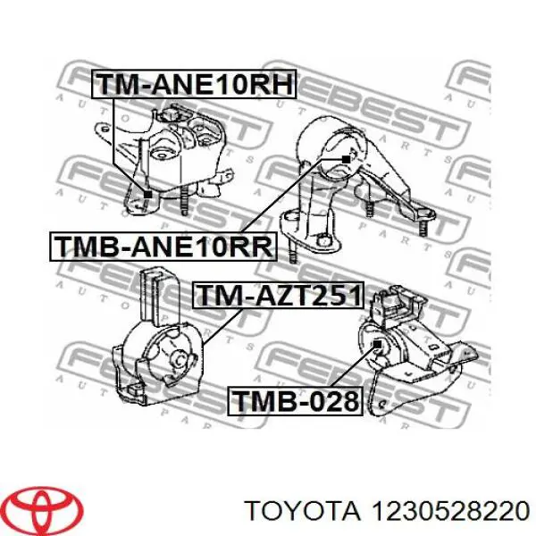 Do koszyka 1230528220 Toyota Poduszka (podpora) silnika prawa