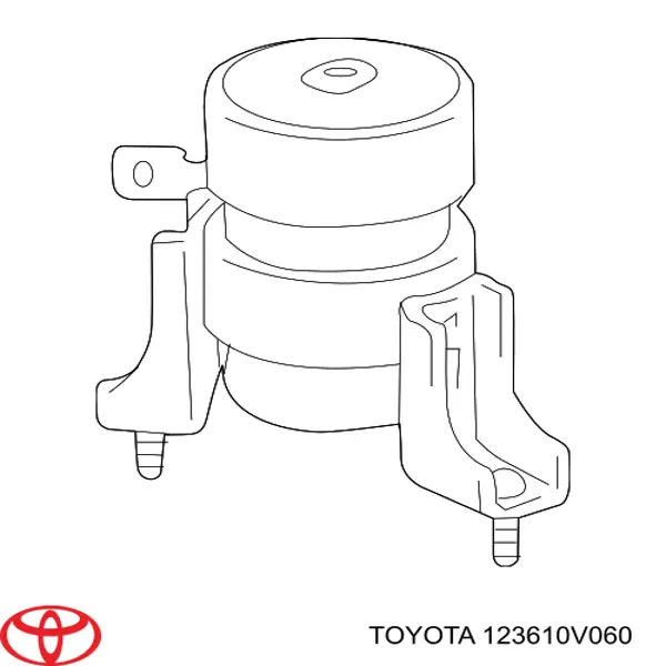 123610V060 Toyota Poduszka (podpora) silnika przednia