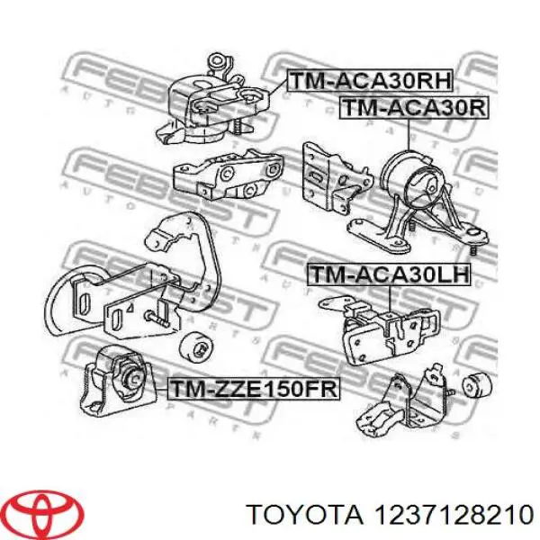 Poduszka (podpora) silnika tylna Toyota 1237128210 cena, od 58,18 USD