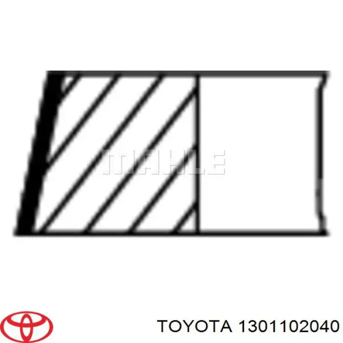 Do koszyka 1301102040 Toyota Zestaw pierścieni tłokowych do silnika, STD