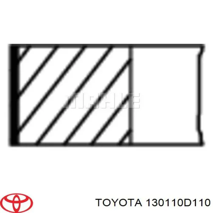 Do koszyka 130110D110 Toyota Zestaw pierścieni tłokowych do silnika, STD