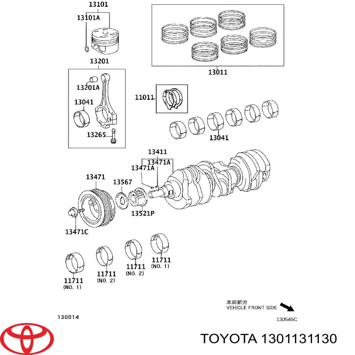 Zestaw pierścieni tłokowych do silnika, STD Toyota 1301131130 cena, od 51,23 USD