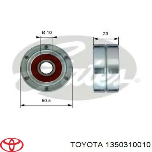 Rolka prowadząca kierunkowa paska rozrządu Toyota 1350310010 cena, od 174,81 USD