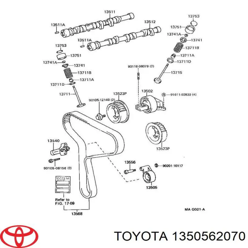 Rolka napinacza paska rozrządu Toyota 1350562070 cena, od 13,73 USD