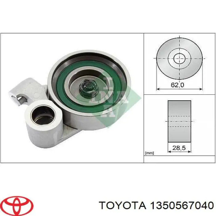 Do koszyka 1350567040 Toyota Rolka napinacza paska rozrządu