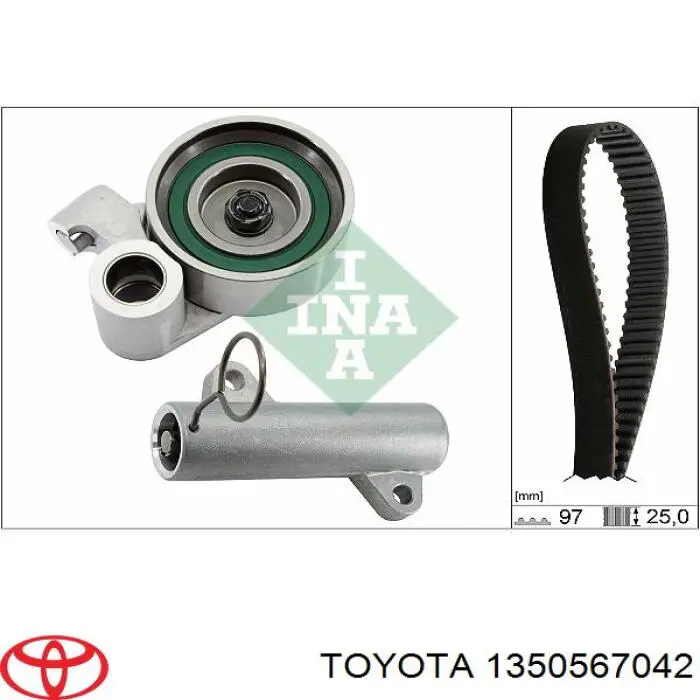 Rolka napinacza paska rozrządu Toyota 1350567042 cena, od 61,12 USD