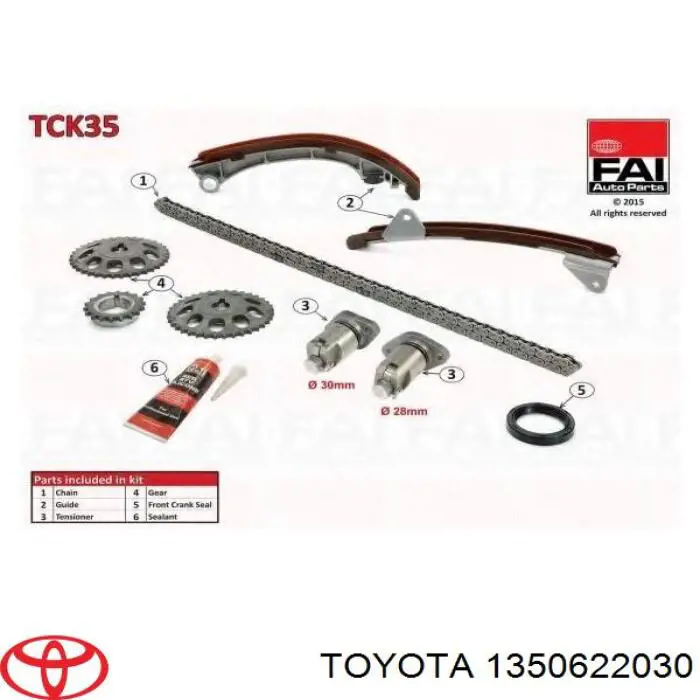 Do koszyka 1350622030 Toyota Łańcuch rozrządu